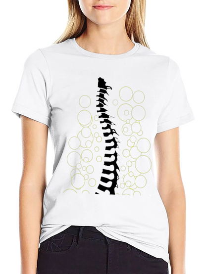 Abstract Spine Graphic Tee - Modern Art T-Shirt