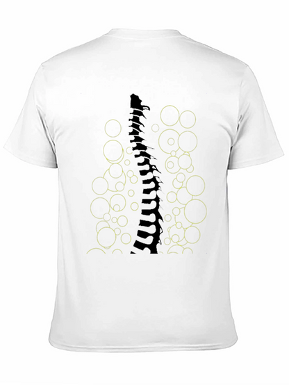 Abstract Spine Graphic Tee - Modern Art T-Shirt