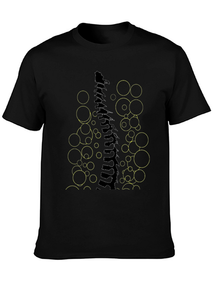 Abstract Spine Graphic Tee - Modern Art T-Shirt