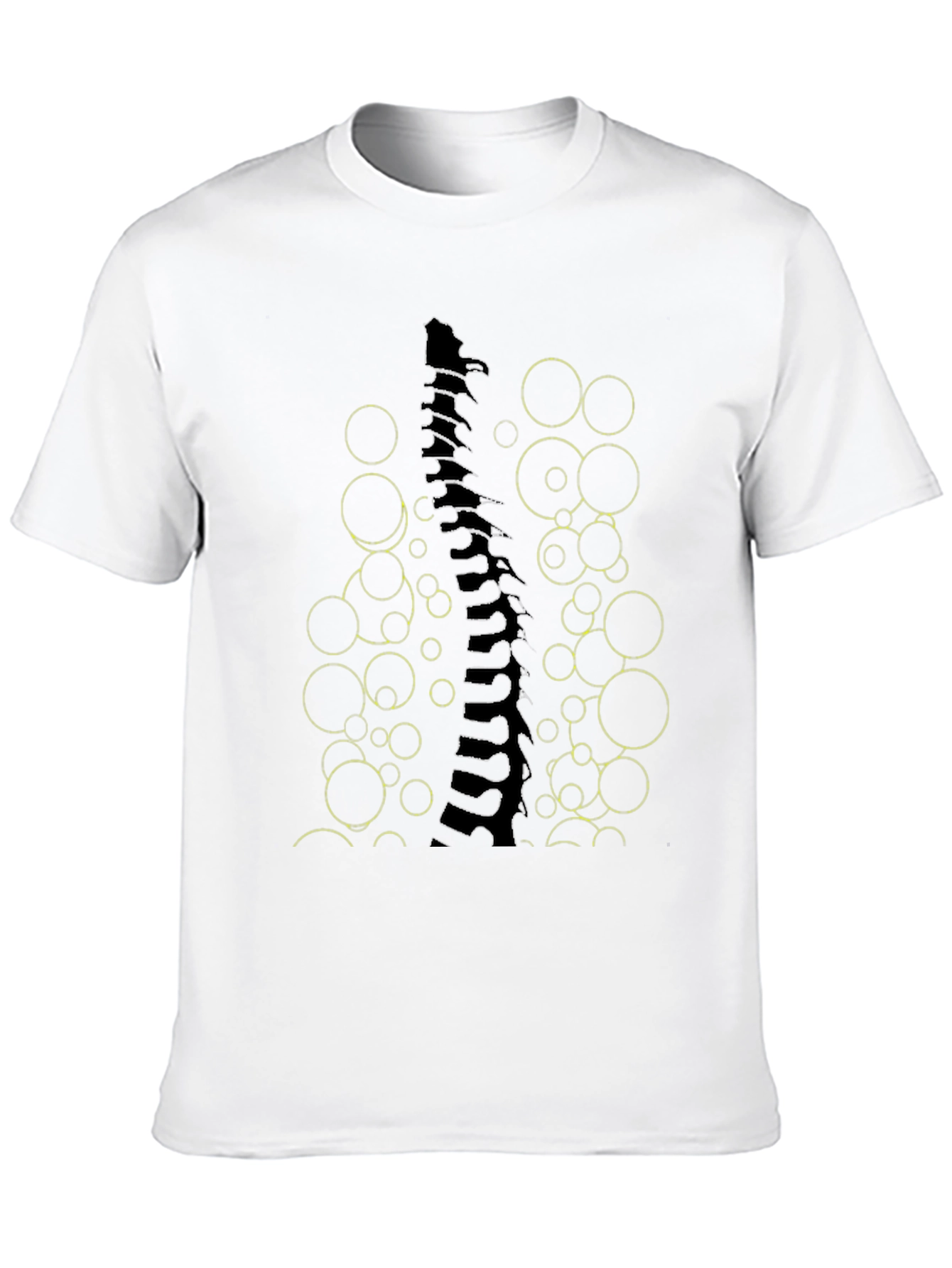 Abstract Spine Graphic Tee - Modern Art T-Shirt