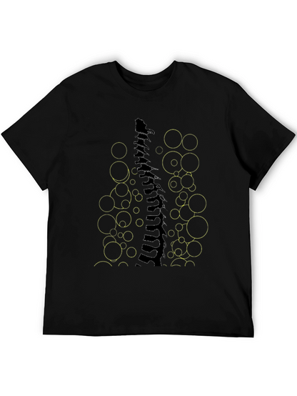 Abstract Spine Graphic Tee - Modern Art T-Shirt