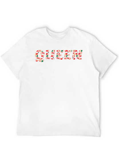 Queen Christmas Pattern Black T-Shirt