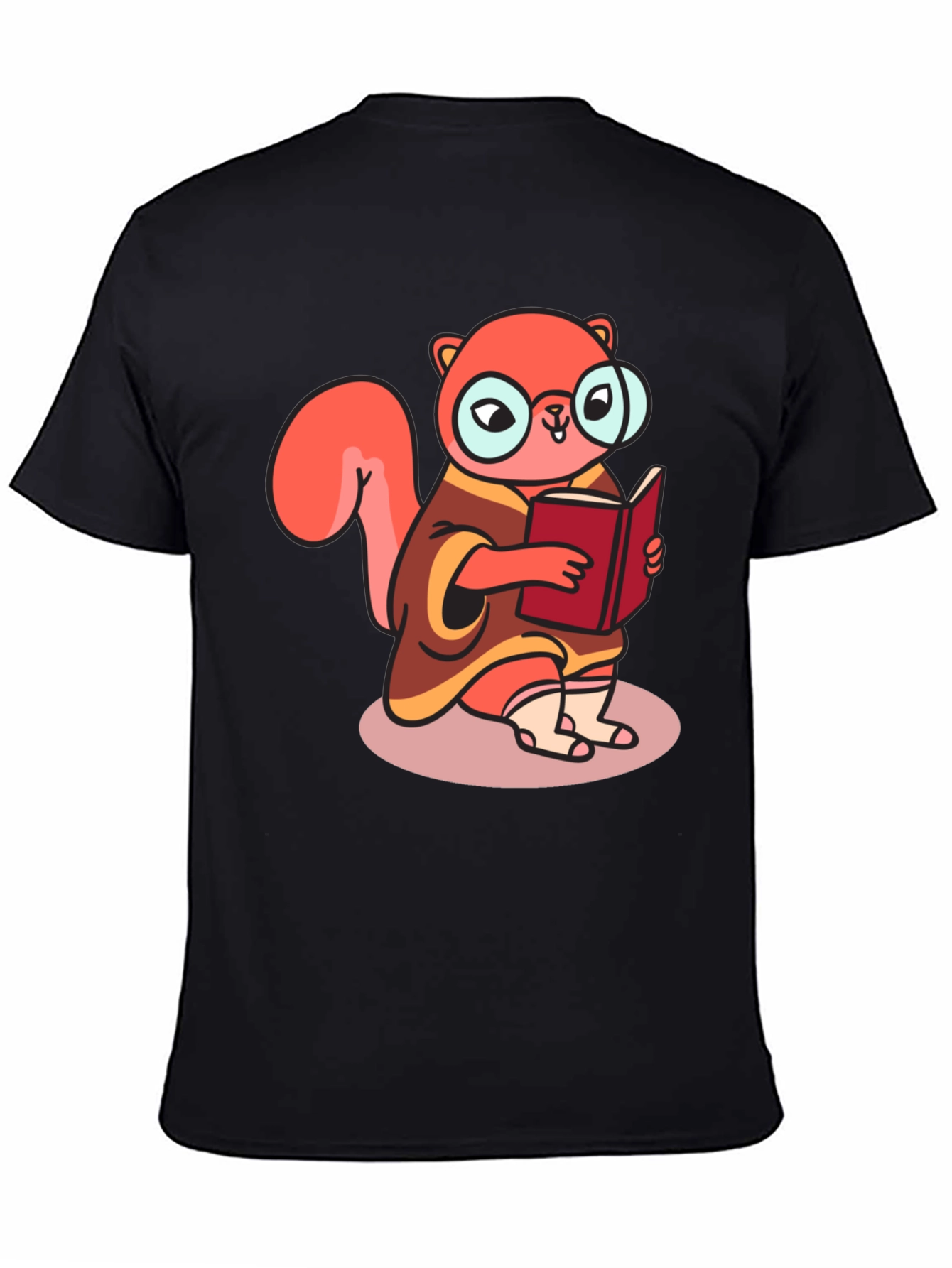 Bookish Squirrel Tee - Cartoon Animal Shirt