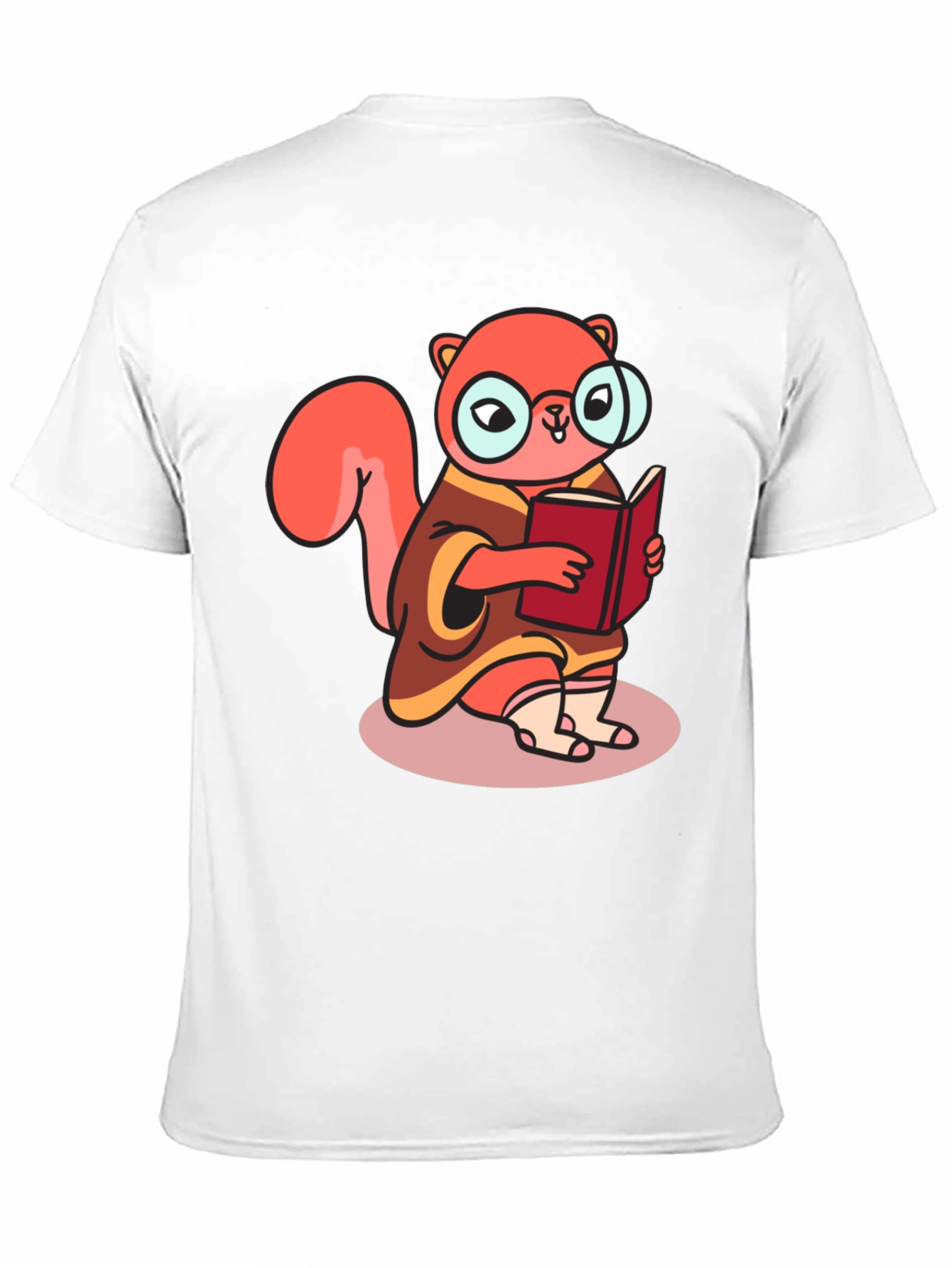 Bookish Squirrel Tee - Cartoon Animal Shirt