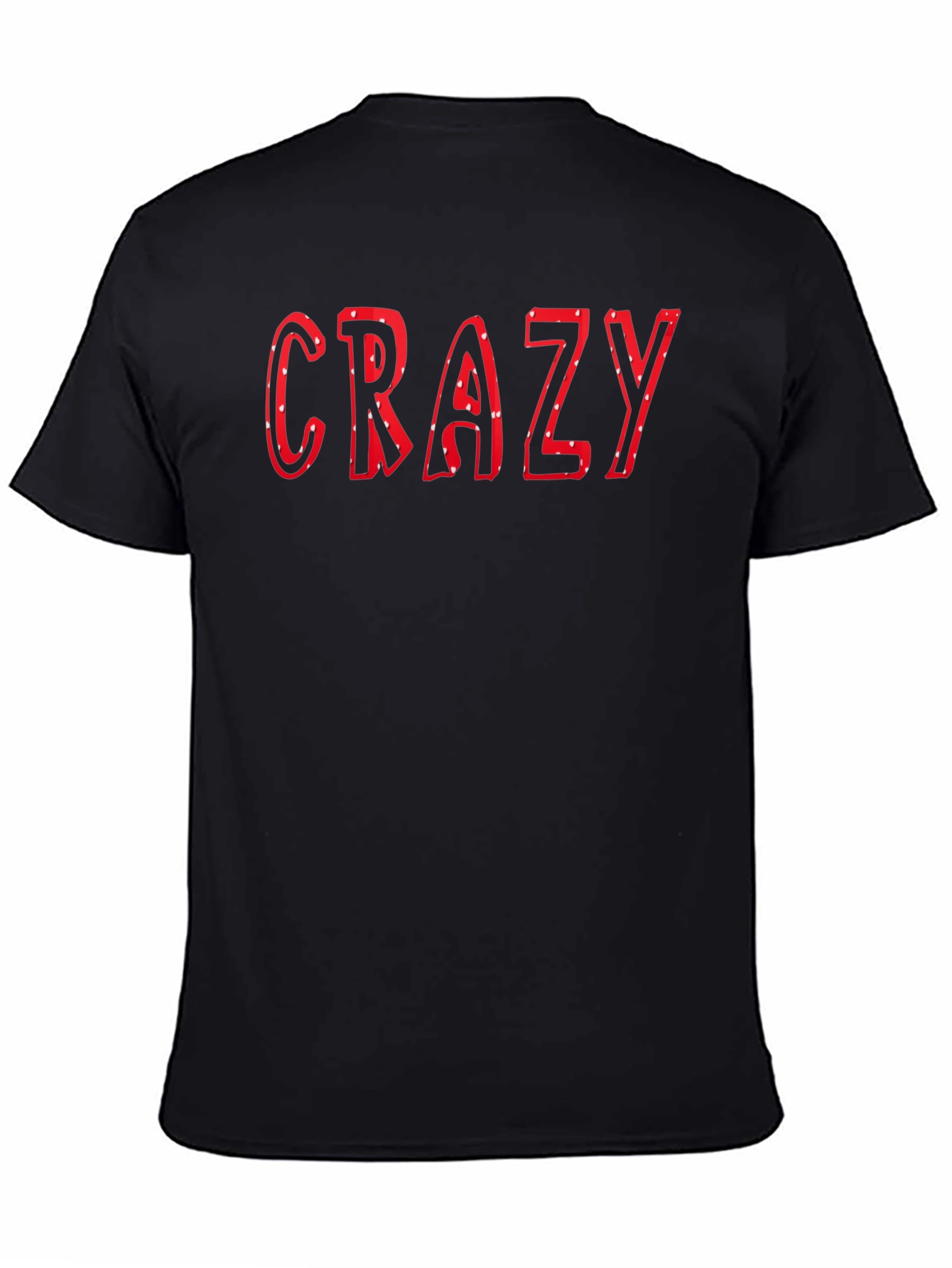 Crazy Graphic Print Black T-Shirt for Men