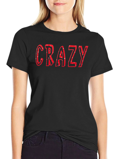Crazy Graphic Print Black T-Shirt for Men