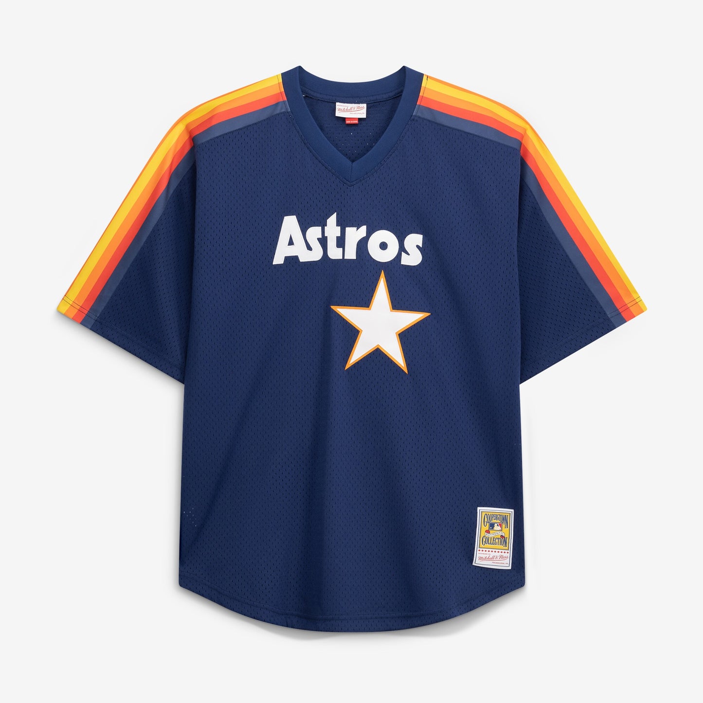 Nolan Ryan Houston Astros Mitchell &amp;amp; Ness Cooperstown Collection Big &amp;amp; Tall Mesh Batting Practice Jersey - Navy