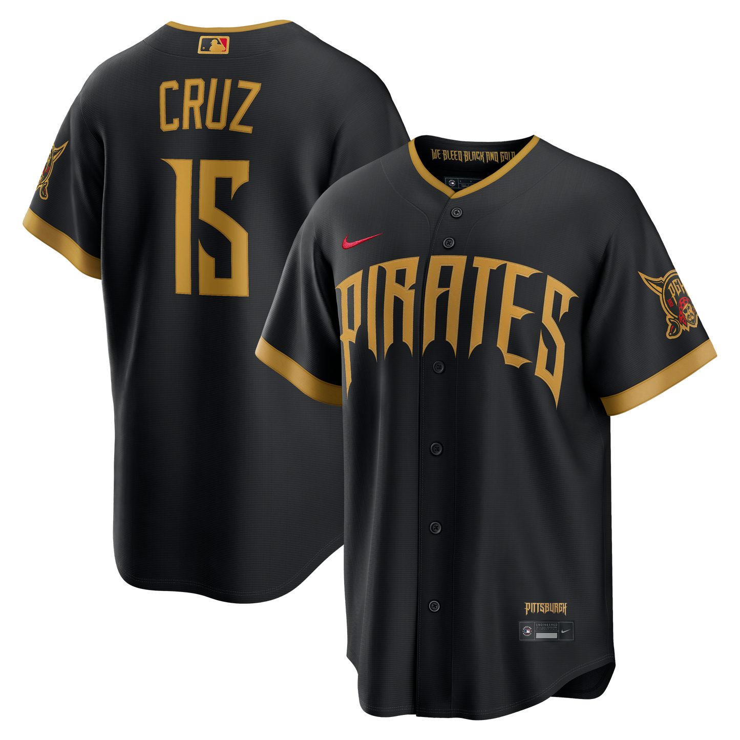 Oneil Cruz Pittsburgh Pirates Nike 2026 City Connect Stadium Jersey - Black