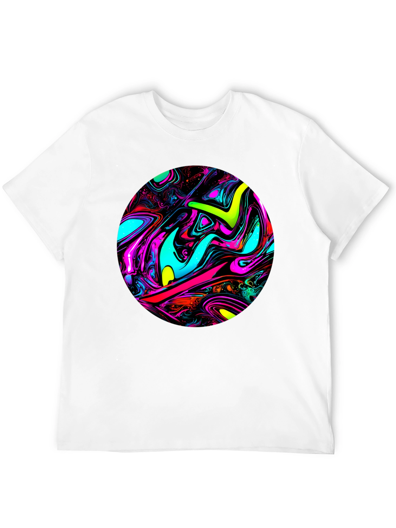 Psychedelic Swirl Graphic Black T-Shirt