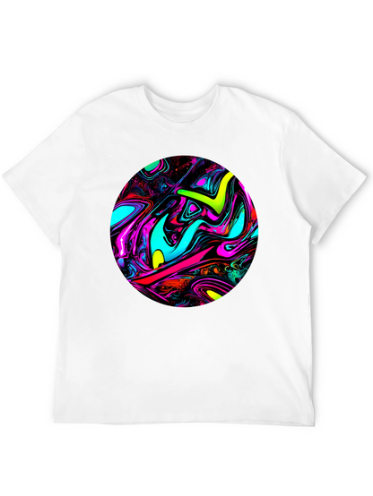 Psychedelic Swirl Graphic Black T-Shirt