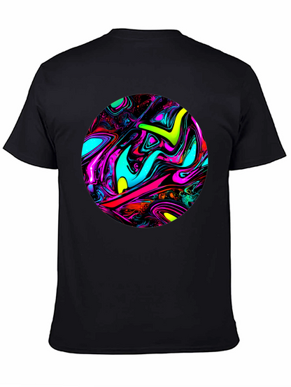 Psychedelic Swirl Graphic Black T-Shirt