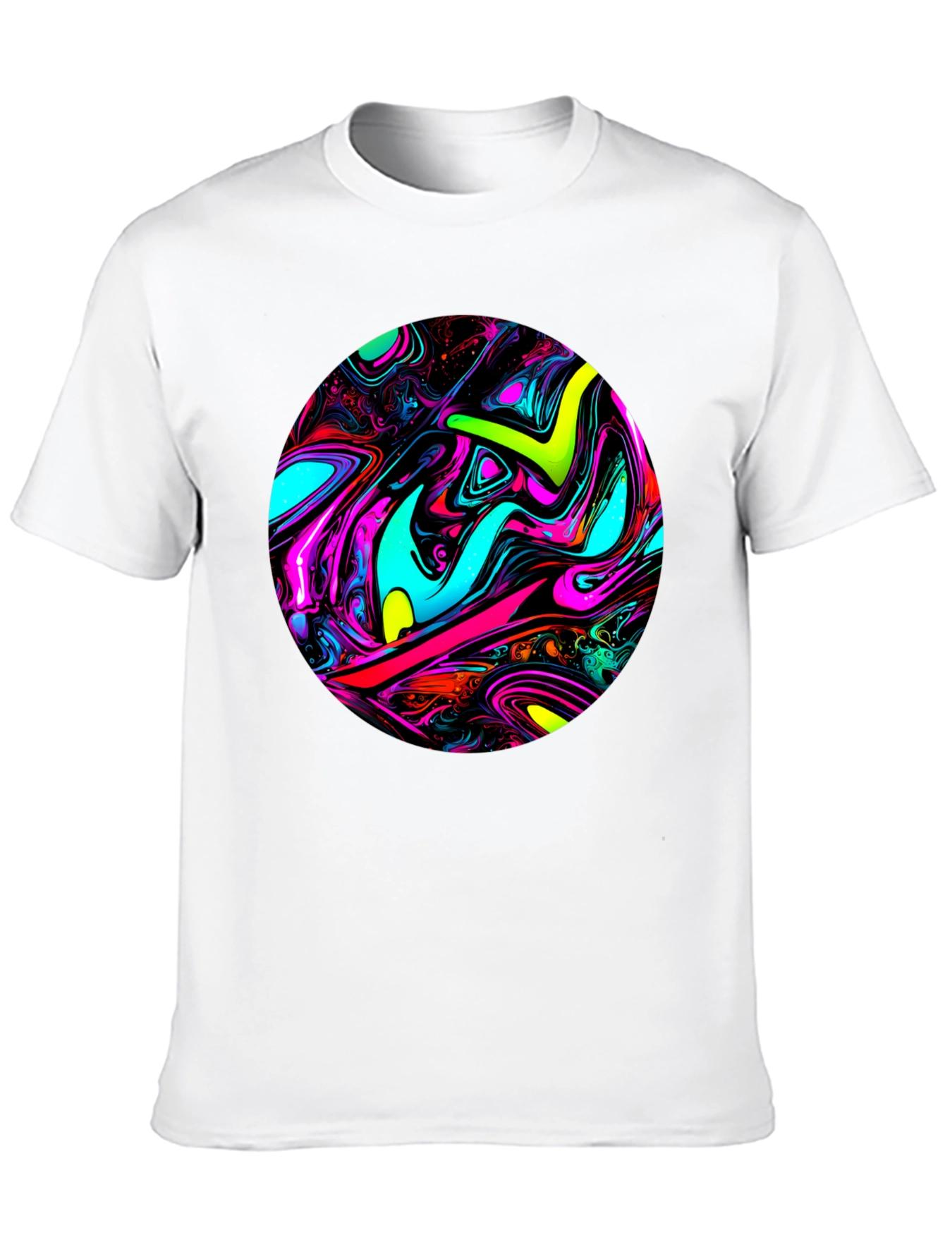 Psychedelic Swirl Graphic Black T-Shirt