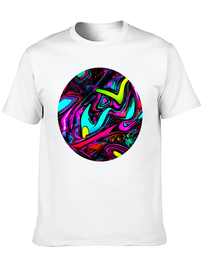 Psychedelic Swirl Graphic Black T-Shirt