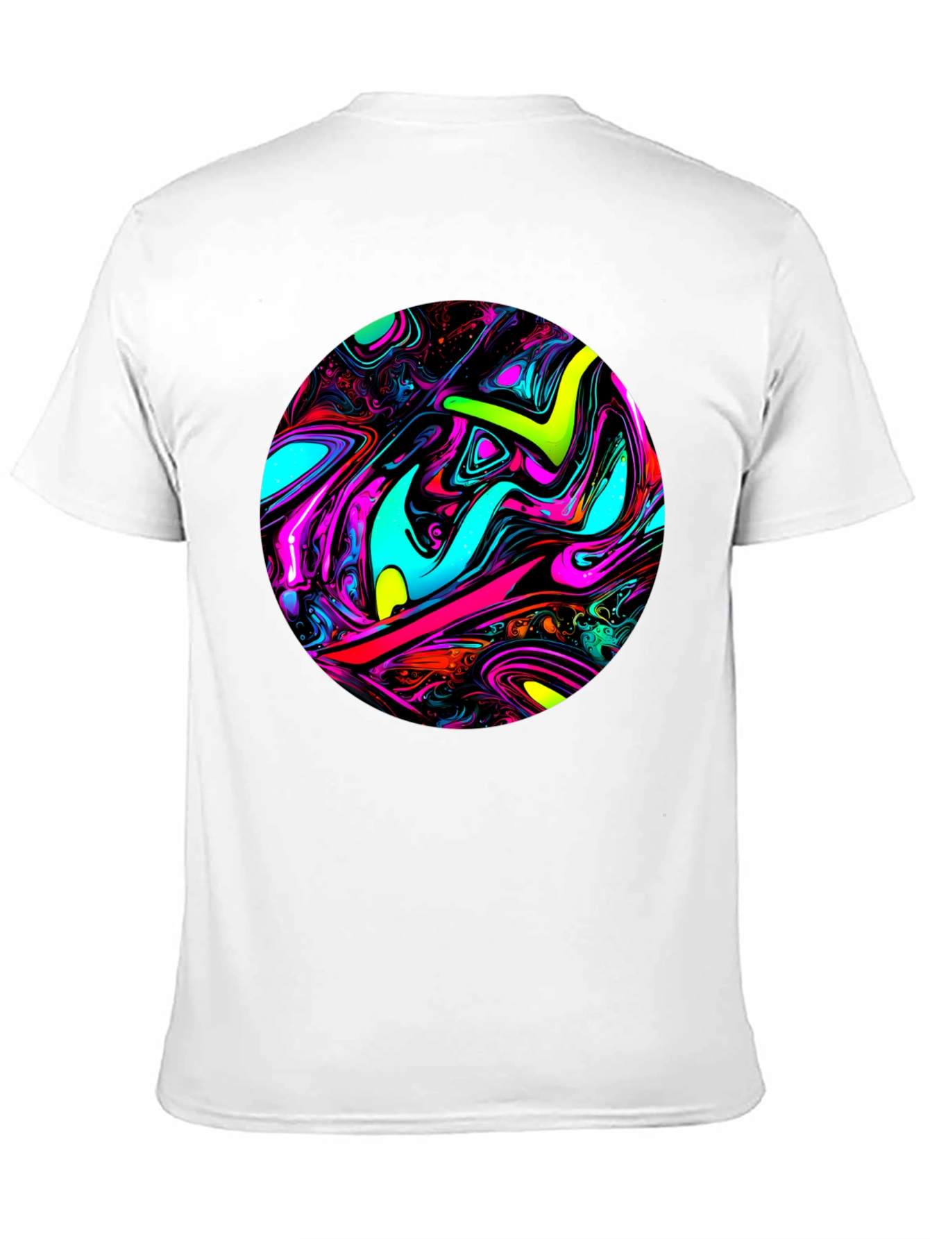 Psychedelic Swirl Graphic Black T-Shirt