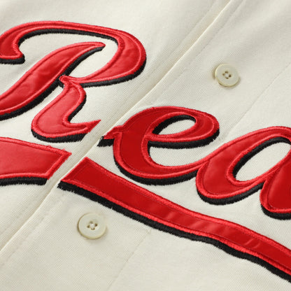 Cincinnati Reds Profile Big &amp;amp; Tall Two-Color Fashion Jersey - Cream/Red