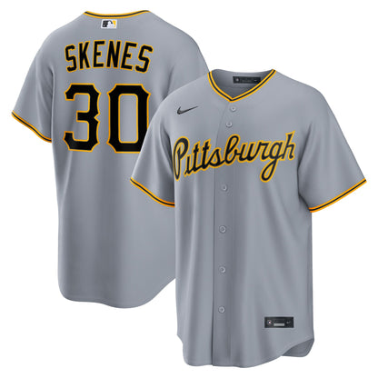 Paul Skenes Pittsburgh Pirates Nike Road Replica Jersey - Gray