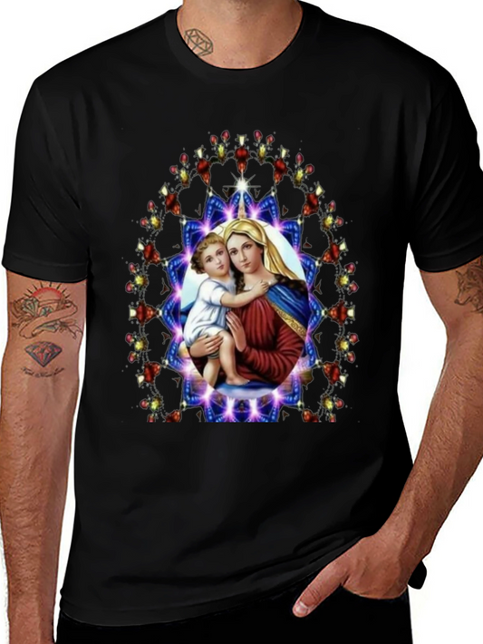 Mary and Baby Jesus Graphic T-Shirt