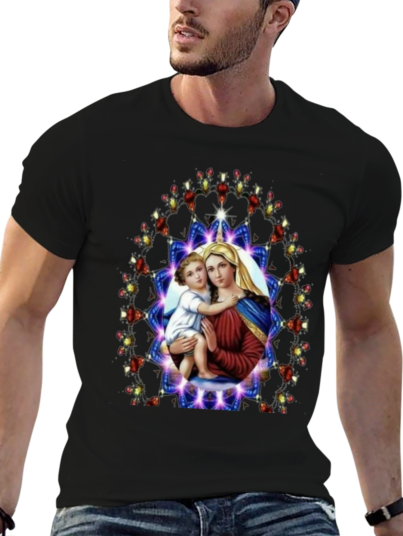 Mary and Baby Jesus Graphic T-Shirt