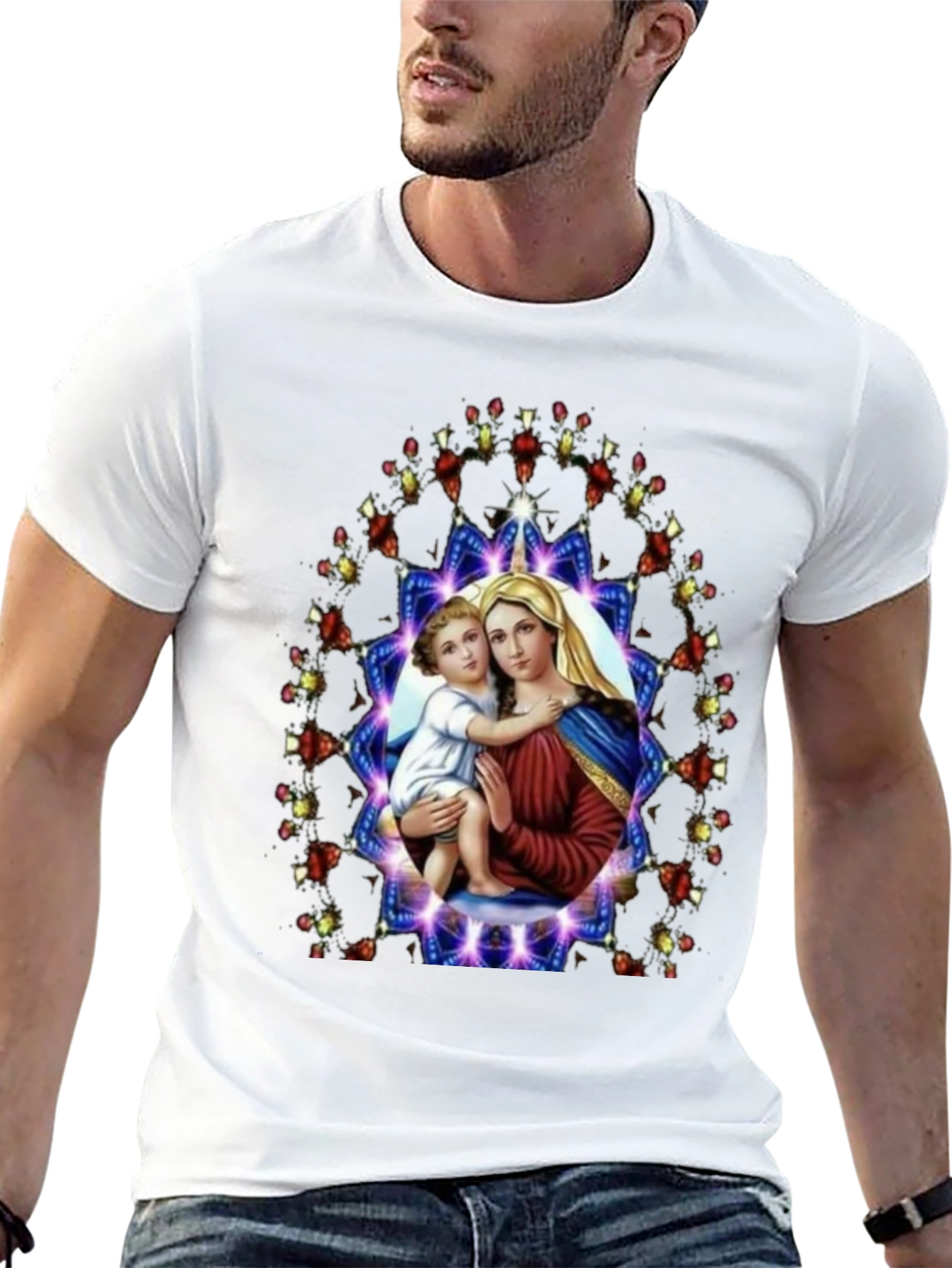 Mary and Baby Jesus Graphic T-Shirt