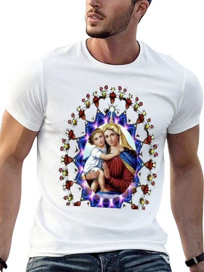 Mary and Baby Jesus Graphic T-Shirt