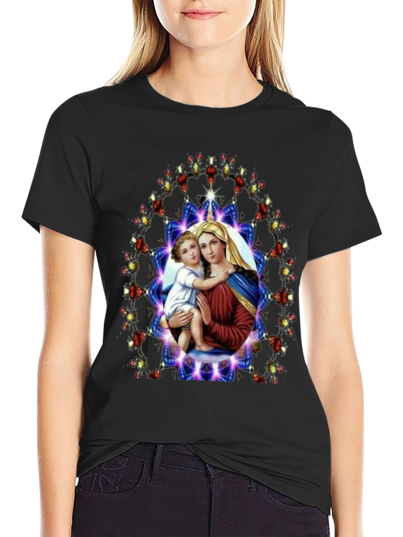 Mary and Baby Jesus Graphic T-Shirt