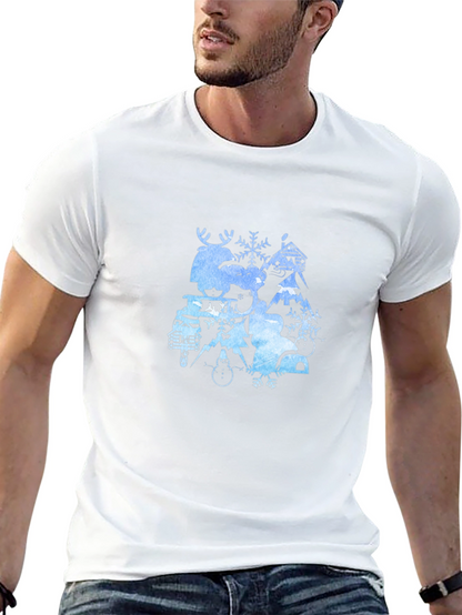 Winter Wonderland Graphic Tee - Black Cotton