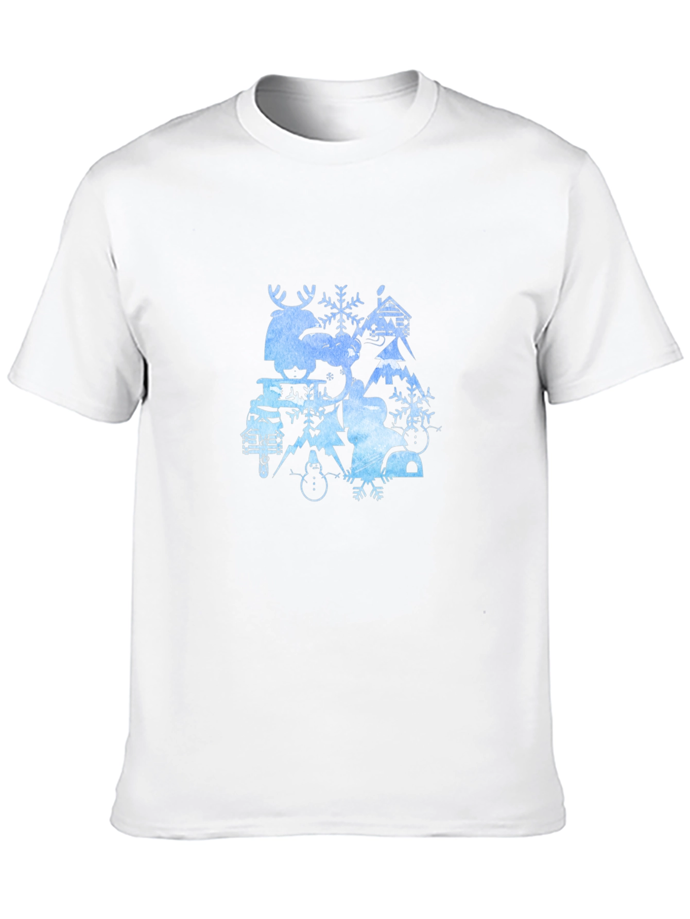 Winter Wonderland Graphic Tee - Black Cotton