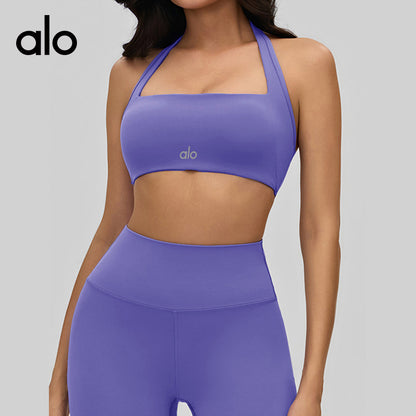 Aloyoga Bare-Skin Comfortable Yoga Bra for Fitness and Back Beautification with a Large Back Opening and Breathable Sports Top