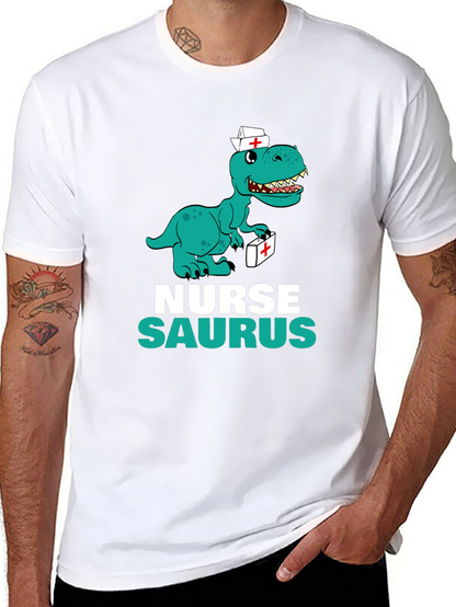 Nurse Saurus T-Shirt - Funny Dino Graphic Tee