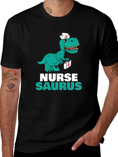 Nurse Saurus T-Shirt - Funny Dino Graphic Tee