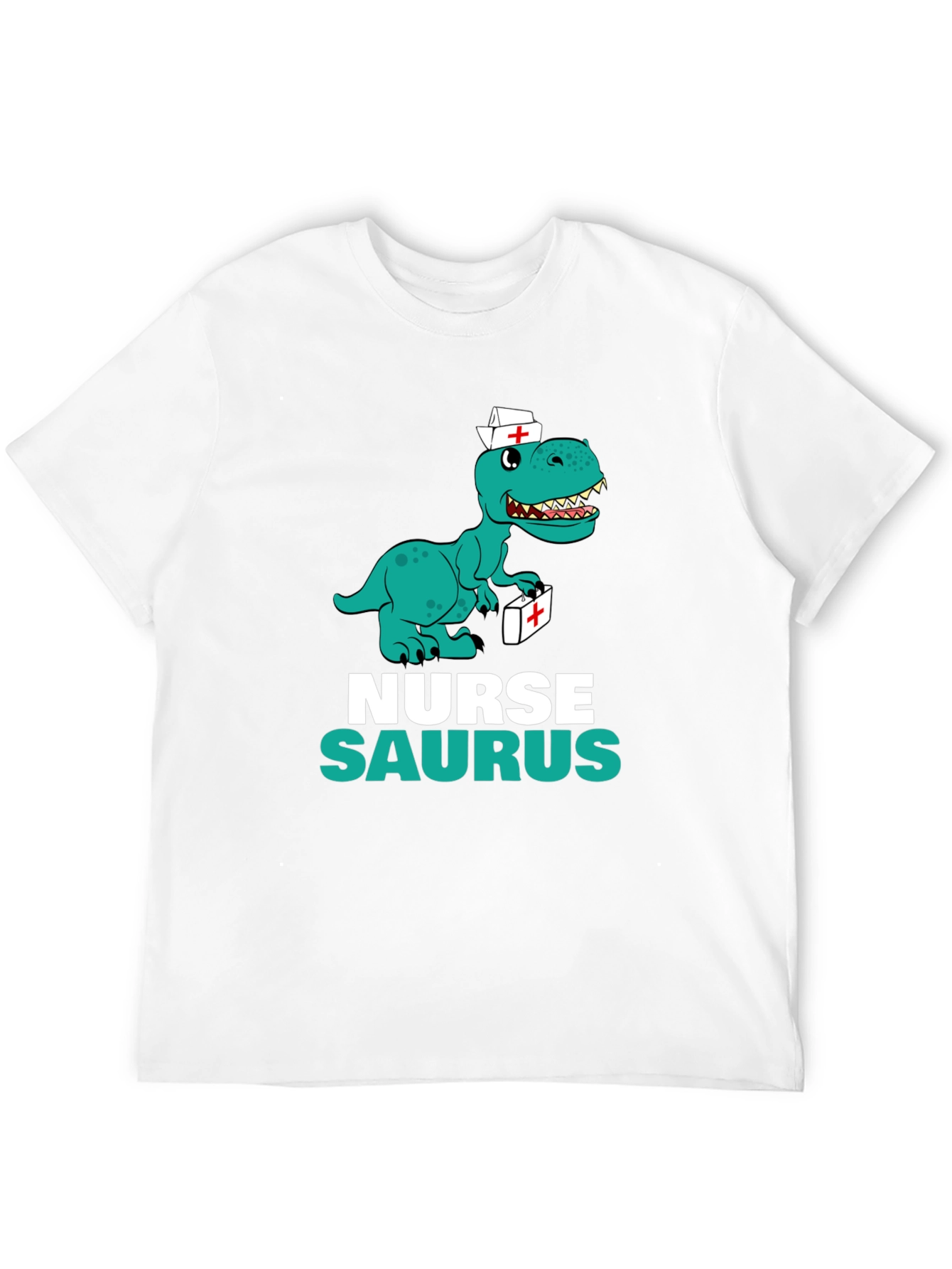 Nurse Saurus T-Shirt - Funny Dino Graphic Tee
