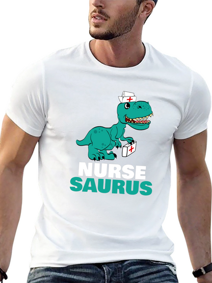 Nurse Saurus T-Shirt - Funny Dino Graphic Tee
