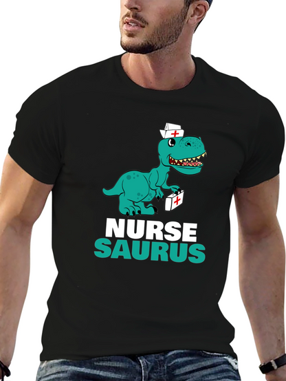 Nurse Saurus T-Shirt - Funny Dino Graphic Tee