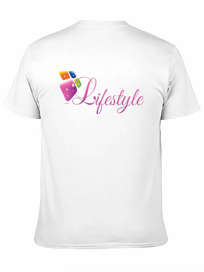 Lifestyle Graphic Tee - Black Cotton Casual Shirt
