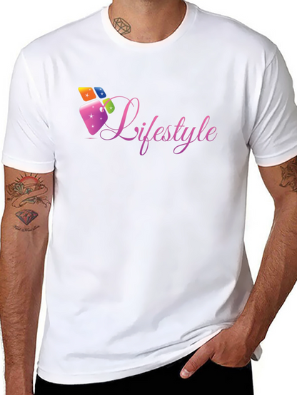 Lifestyle Graphic Tee - Black Cotton Casual Shirt