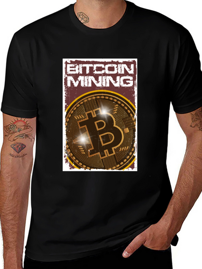 Bitcoin Mining Graphic Tee - Crypto Enthusiast T-Shirt