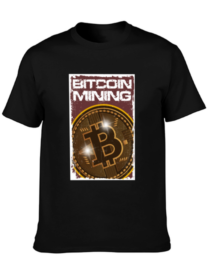 Bitcoin Mining Graphic Tee - Crypto Enthusiast T-Shirt