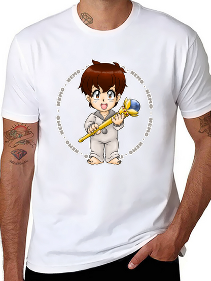 Nemo Cartoon Graphic Tee - Black Cotton Blend