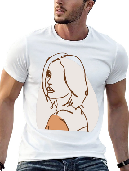 Abstract Line Art Woman T-Shirt