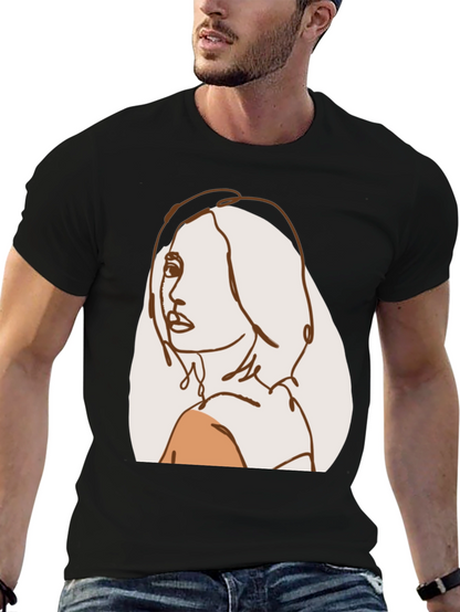Abstract Line Art Woman T-Shirt