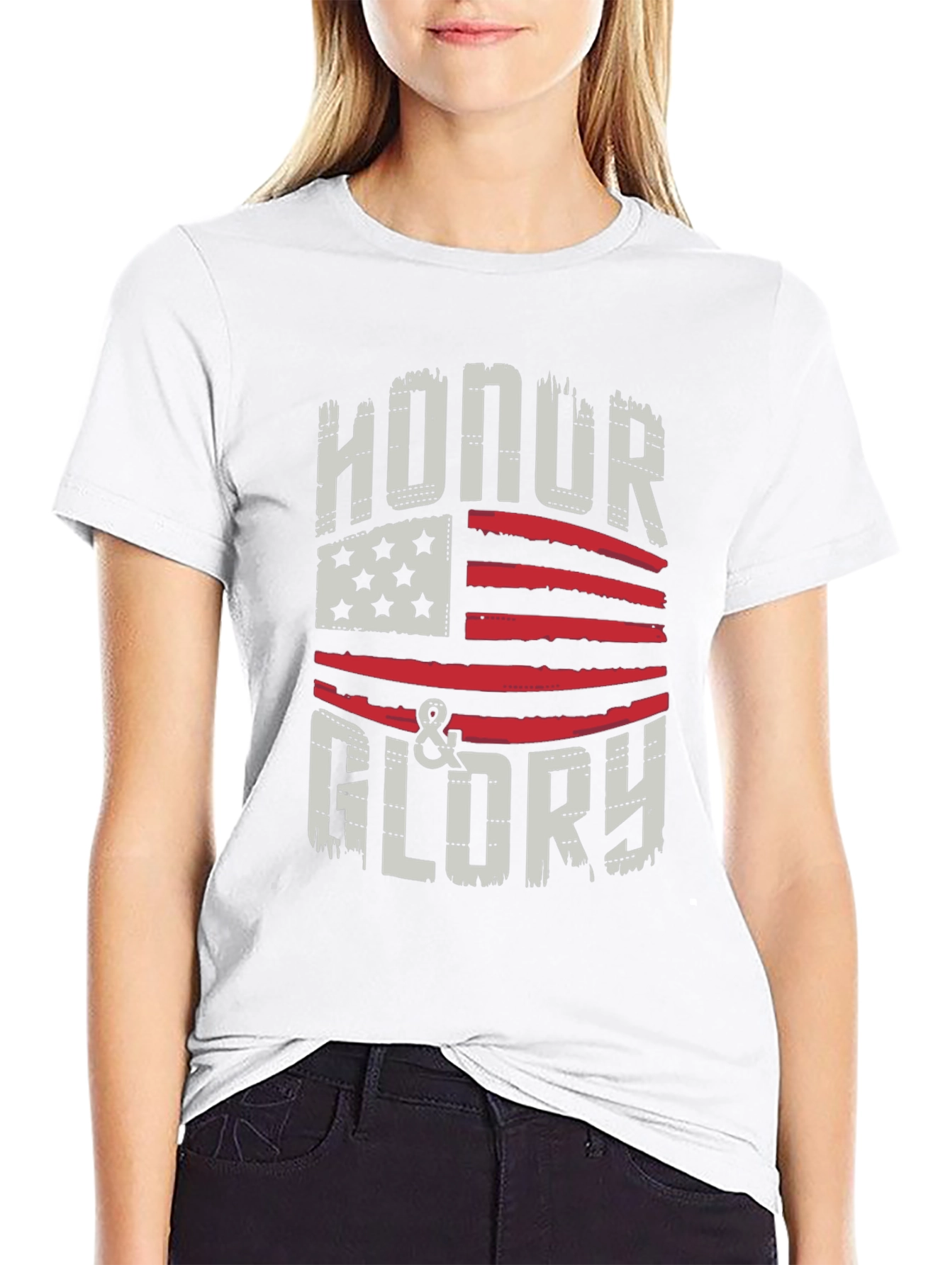 Honor & Glory USA Flag Graphic Tee