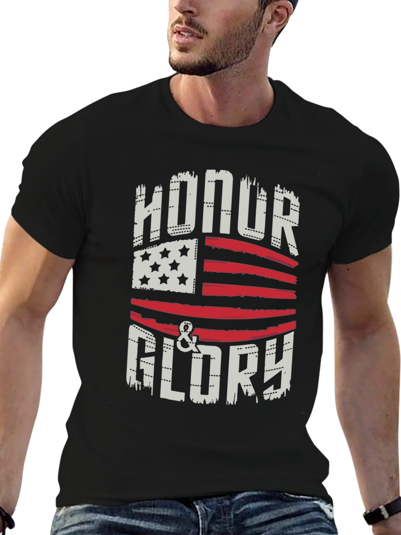 Honor & Glory USA Flag Graphic Tee