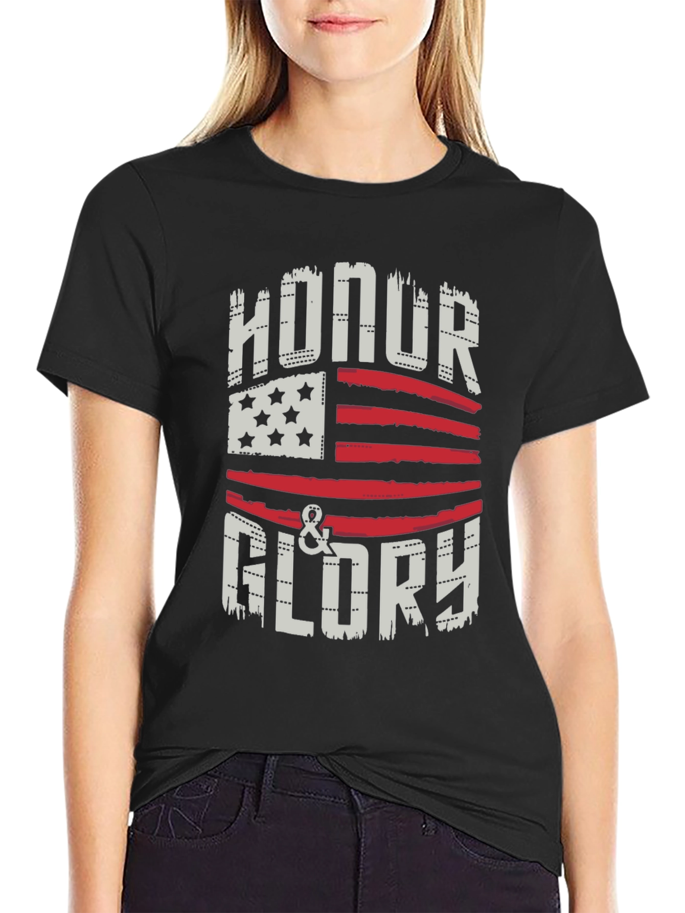Honor & Glory USA Flag Graphic Tee