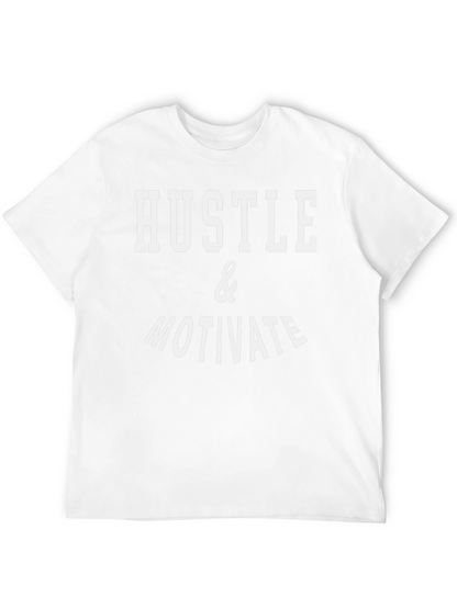 Hustle & Motivate Graphic Tee - Black Cotton