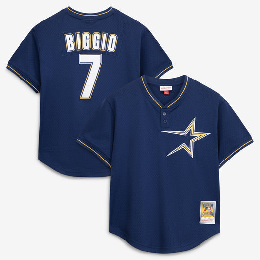 Craig Biggio Houston Astros Mitchell &amp;amp; Ness Authentic Batting Practice Jersey - Navy