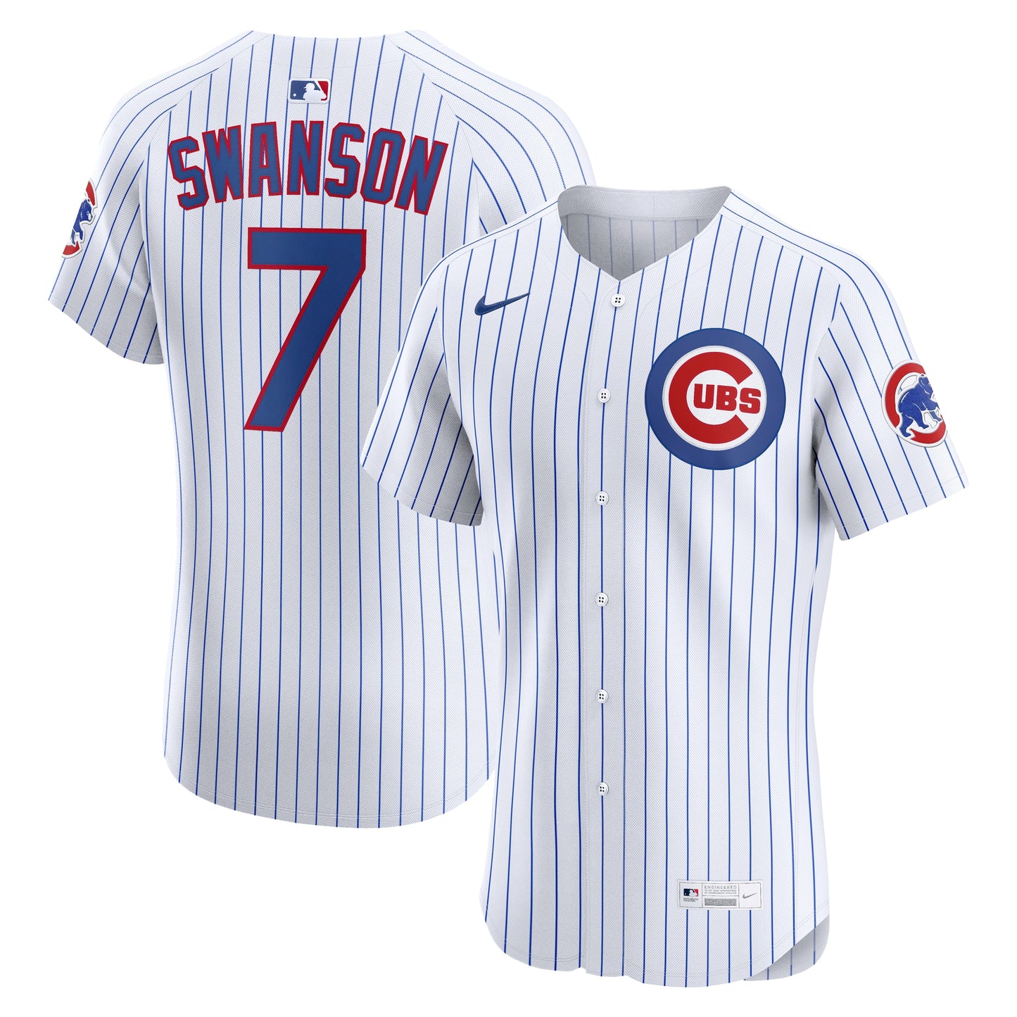 Dansby Swanson Chicago Cubs Nike Home Elite Jersey - White