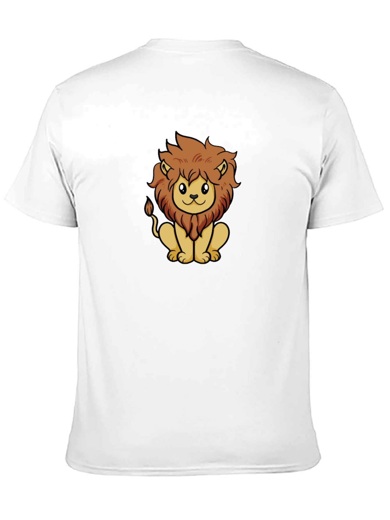Cute Lion Graphic Tee - Unisex Black T-Shirt
