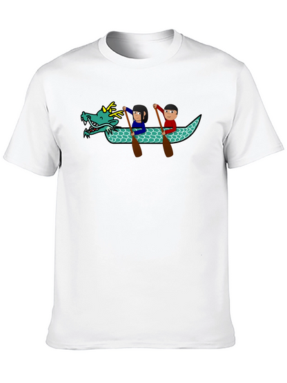 Dragon Boat Cartoon Graphic T-Shirt