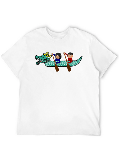 Dragon Boat Cartoon Graphic T-Shirt