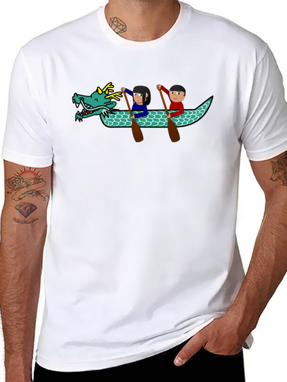 Dragon Boat Cartoon Graphic T-Shirt